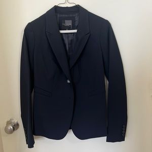 The Limited - navy blue suit - jacket size 0, pants size 2 Drew Fit